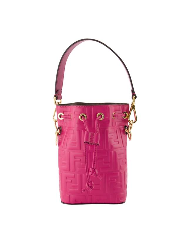 Luxury Fendi Mon Tresor Small Leather Bucket Bag Pink