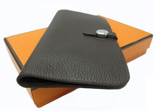 Luxury Hermes Wallet H2003 Ladies Cow Leather Coffee