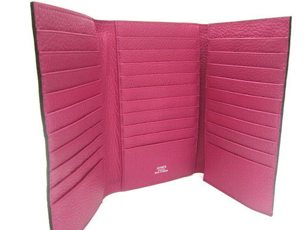 Luxury Hermes Wallet H1125 Wallet Cow Leather Pink