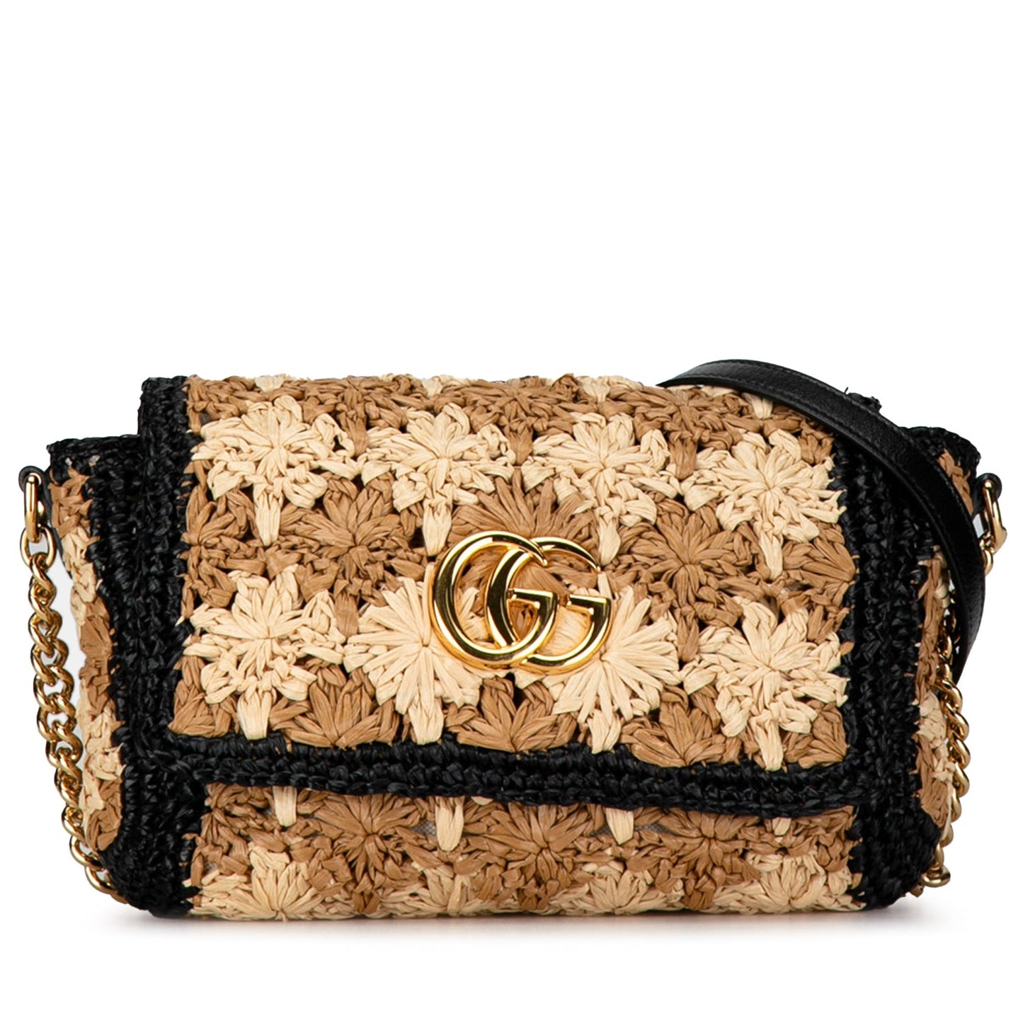 Luxury Gucci Trending 2025 Small Raffia GG Marmont Crossbody Bag