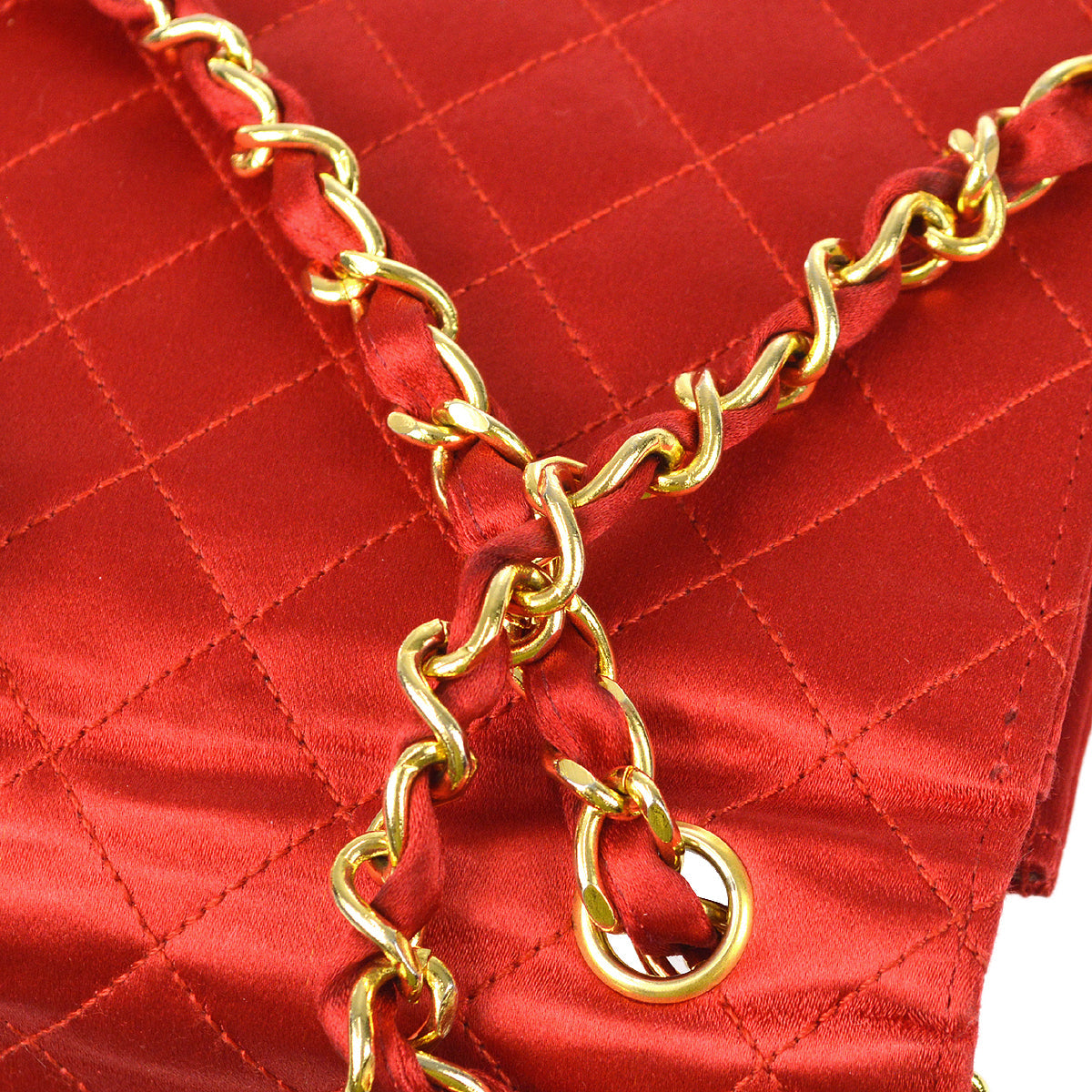 Luxury Chanel 1989-1991 Straight Flap Micro Satin