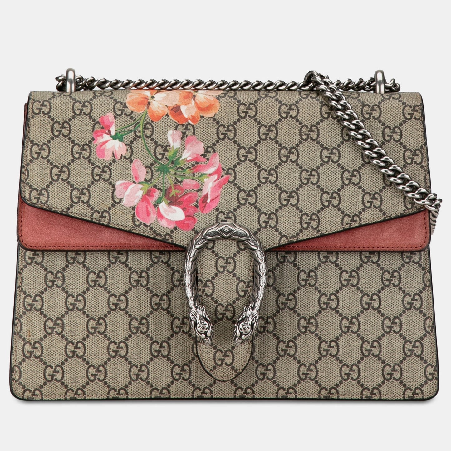 Luxury Gucci Trending 2025 Medium GG Supreme Blooms Dionysus Shoulder Bag