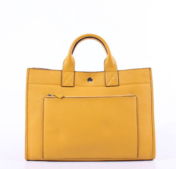Luxury Hermes Briefcases 6008 Unisex Briefcase Yellow
