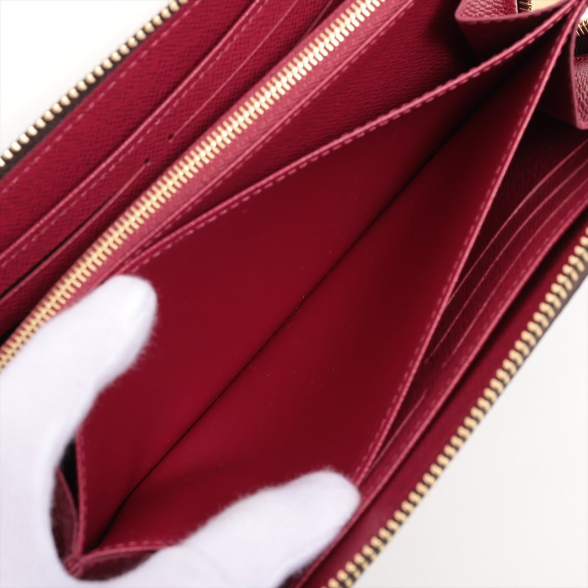 Louis Vuitton Monogram  Wallet M41895 Fujitsu Pink Round Zip Wallet