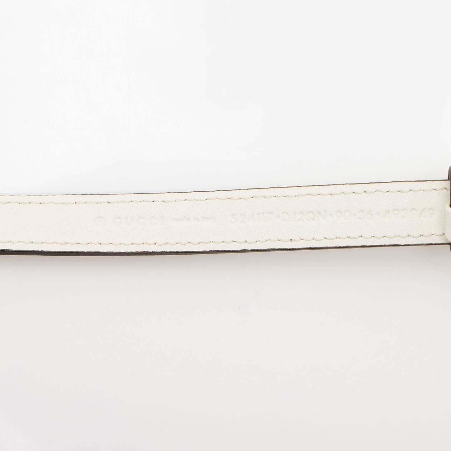 Gucci Leather Enamel GG Slim Belt