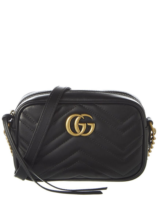 Luxury Gucci Trending 2025 GG Marmont Mini Matelasse Leather Crossbody Camera Bag