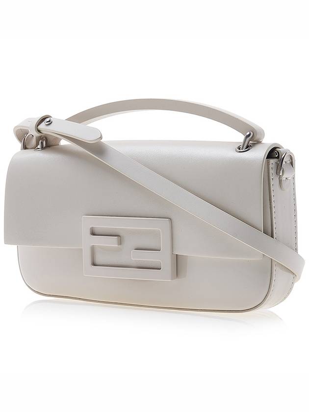 Luxury Fendi Baguette Phone Pouch Cross Bag White
