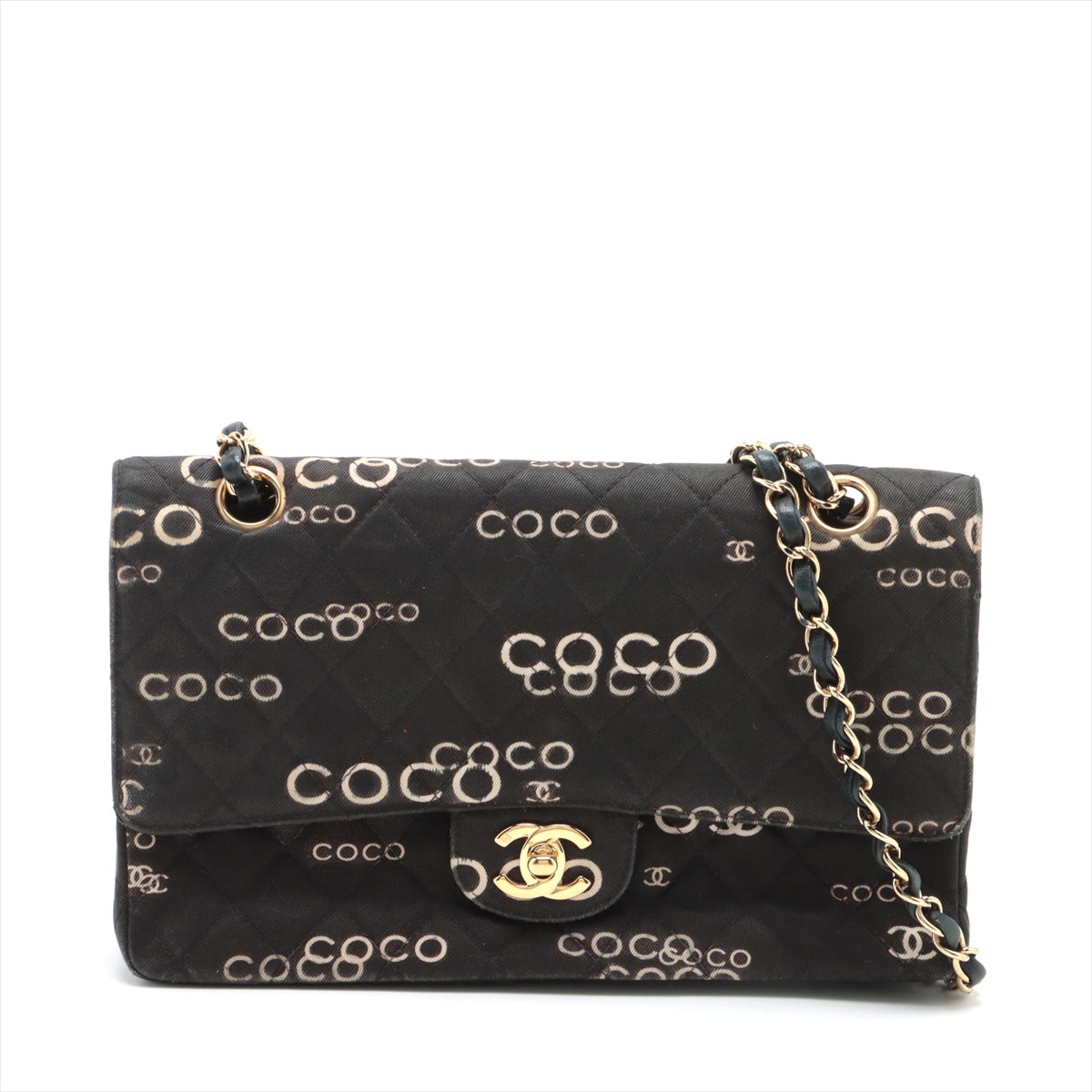 Chanel Matrasse Double Flap Double Chain Bag Black G  7th