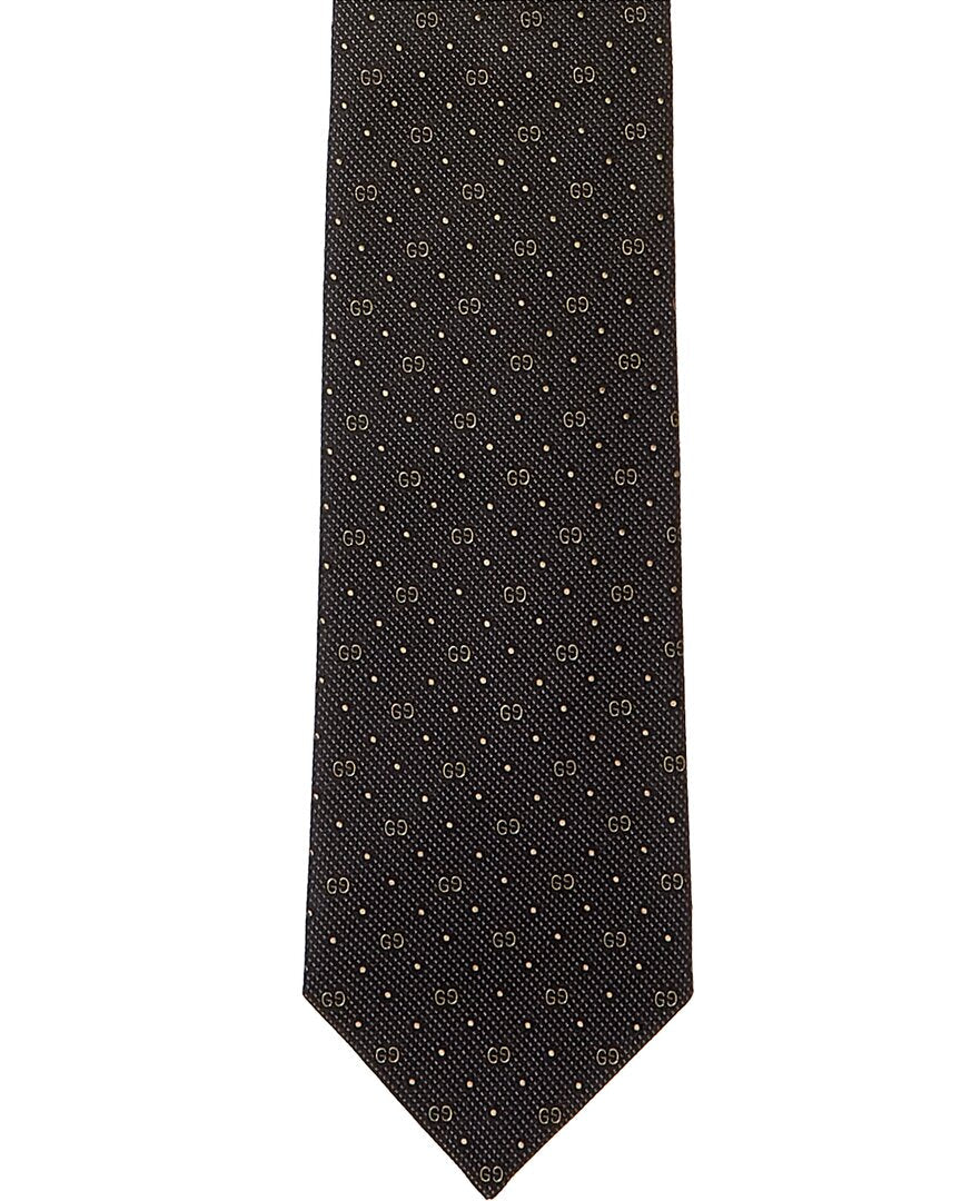 Gucci Navy Interlocking G Silk Tie