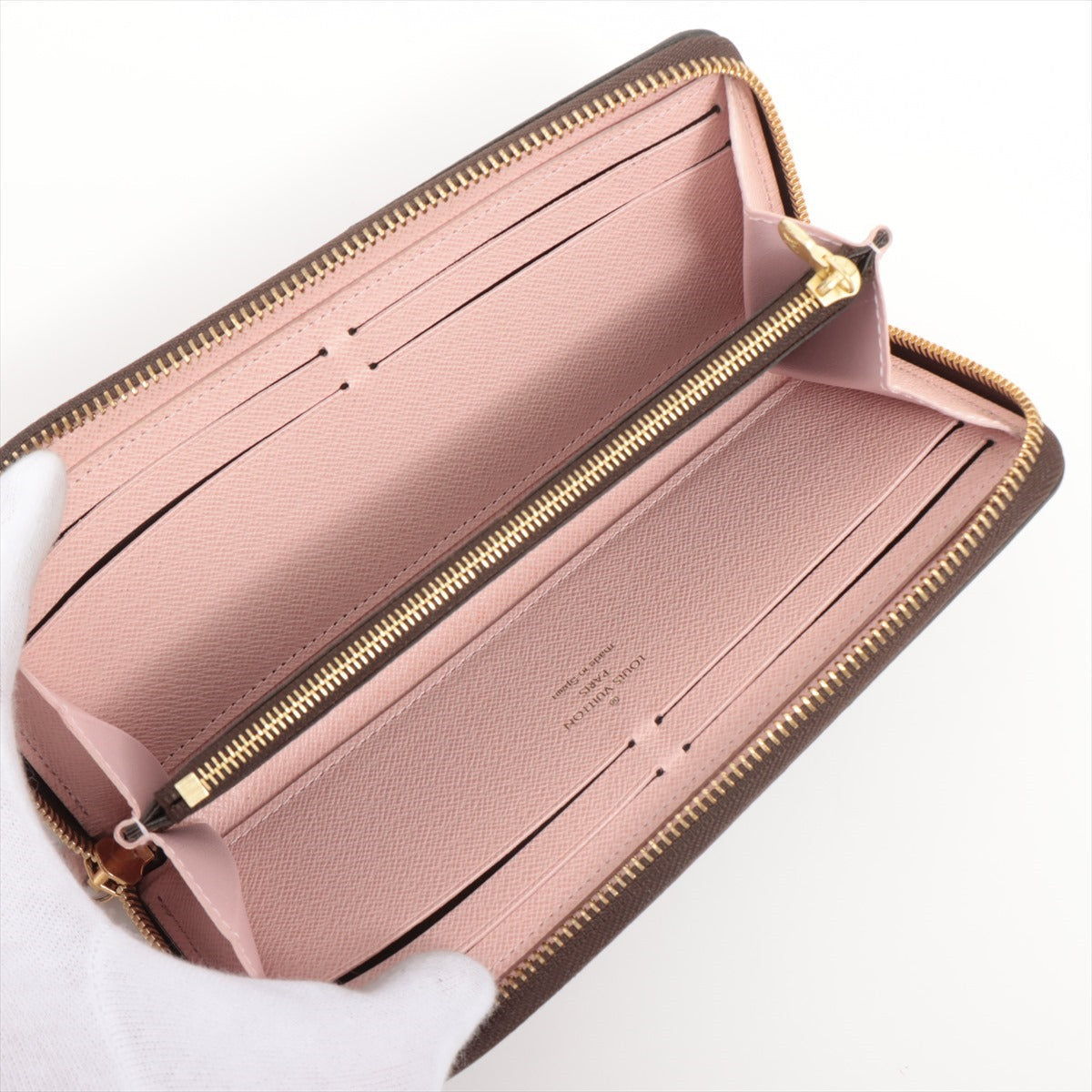 Louis Vuitton Damier Portfolio Clemence N41626 Rose Valerie Round  Wallet