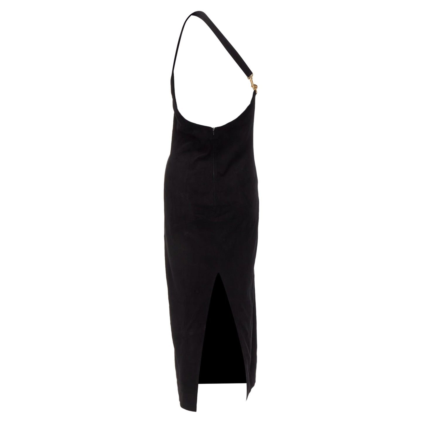 Gucci Tom Ford genuine suede buckle backless pencil dress