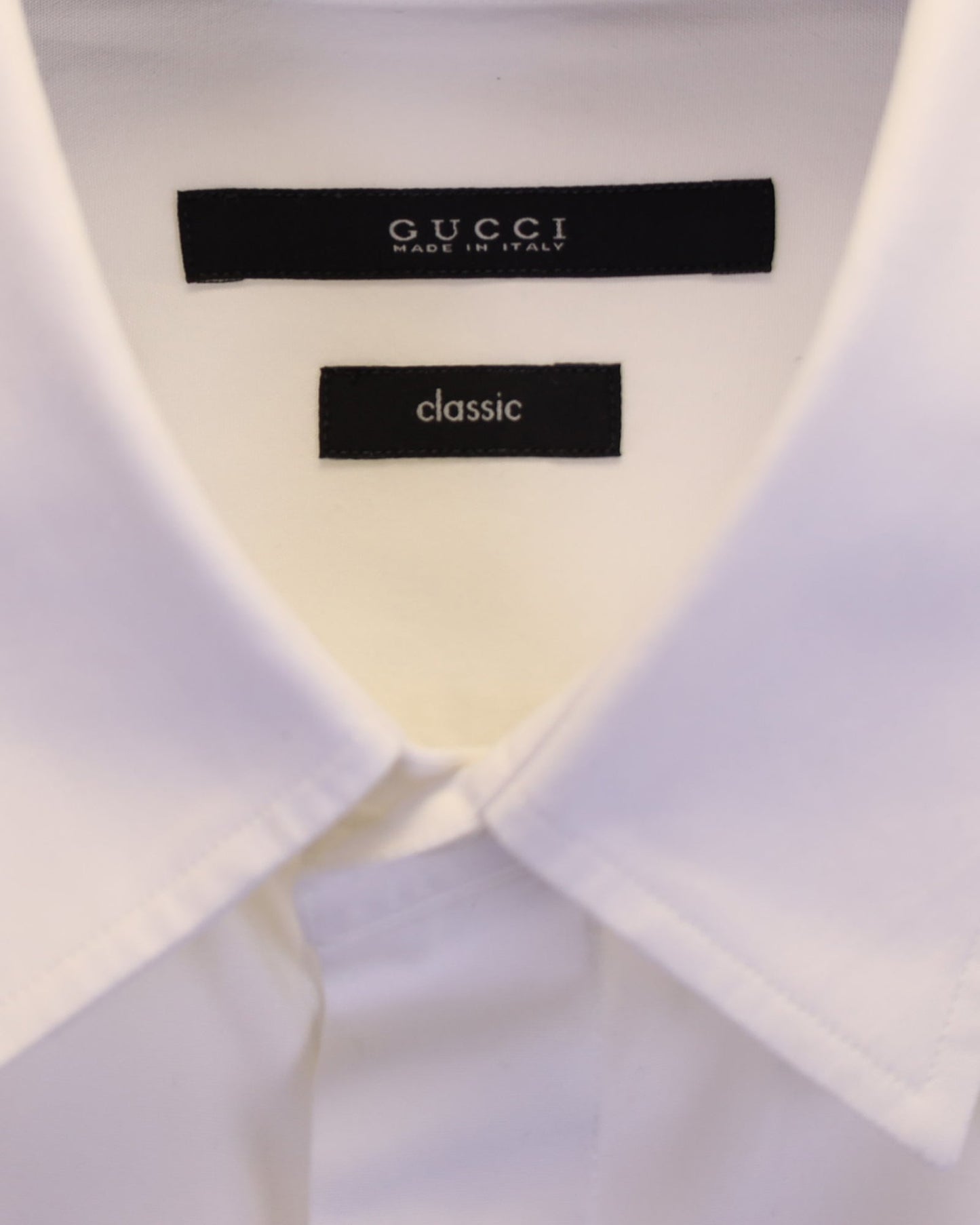 Gucci Classic Straight Shirt in White Cotton