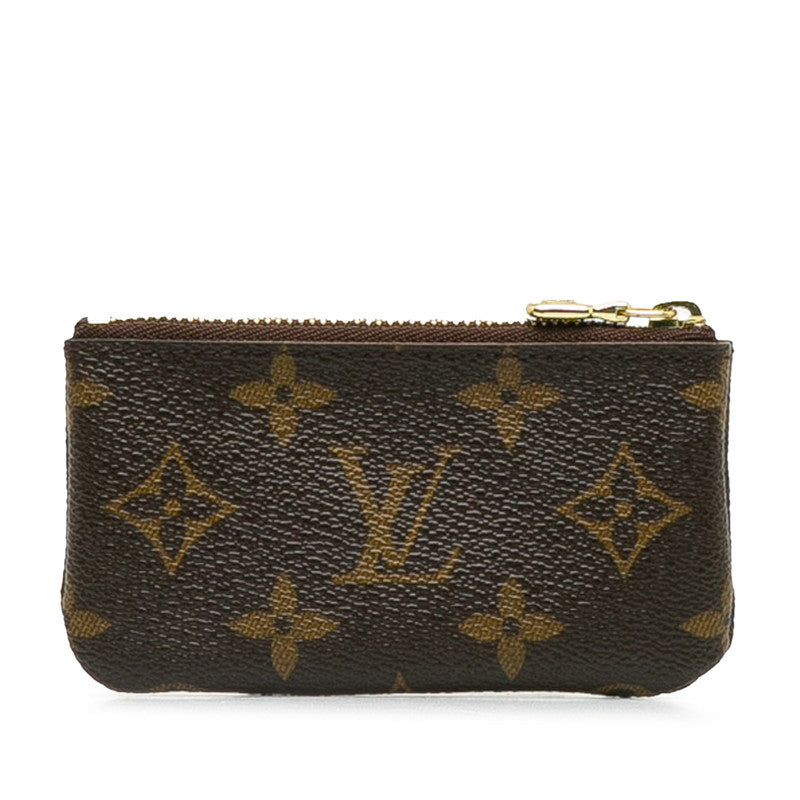 Louis Vuitton Monogram Pochette Crane Coin Case M62650 Brown PVC Leather  Louis Vuitton