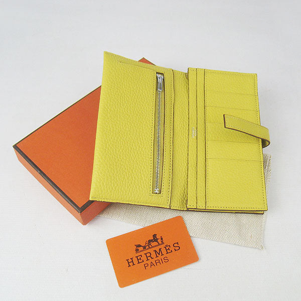 Luxury Hermes Wallet H015 Ladies Wallet Yellow