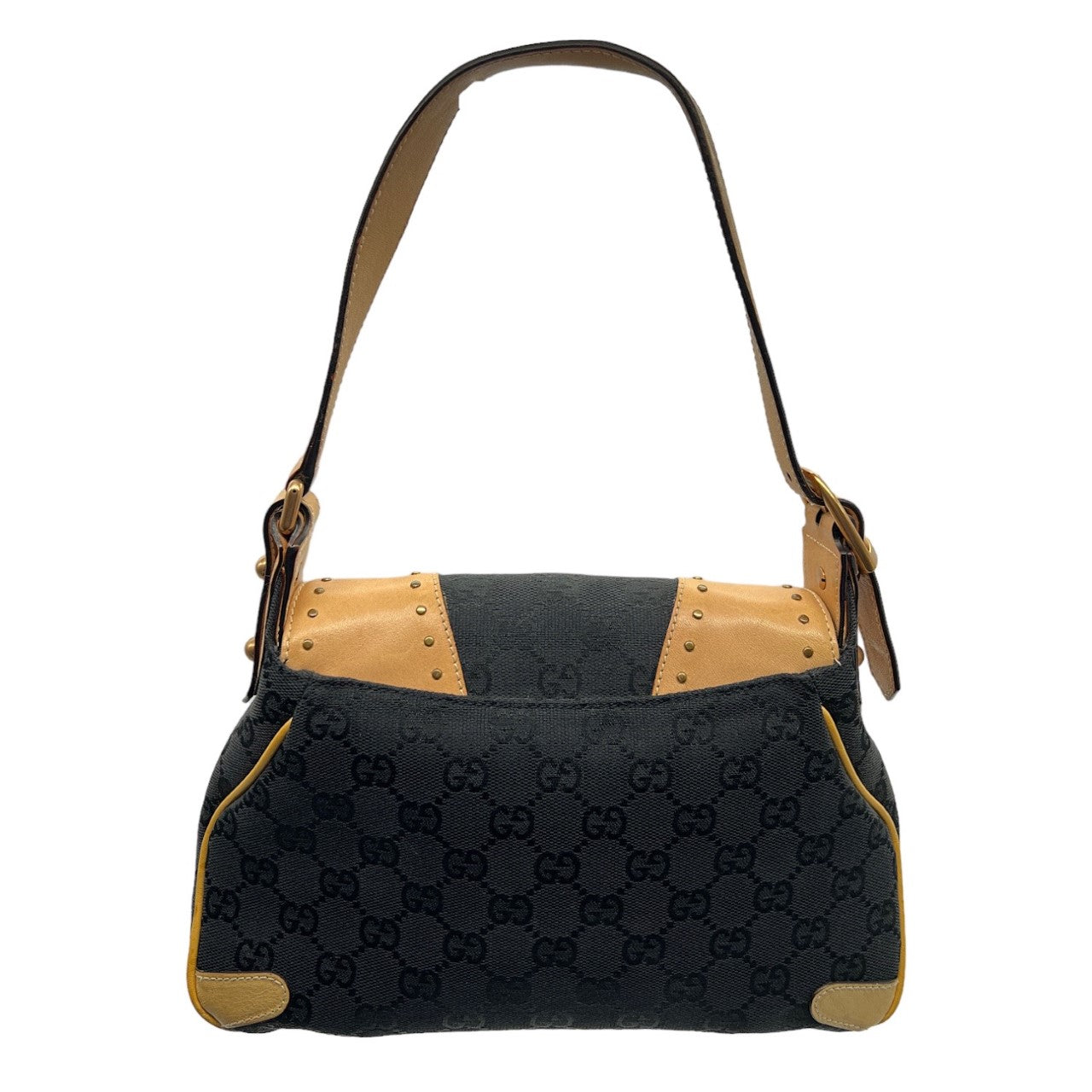 Luxury Gucci Monogram Rose Gold Horsebit Handbag