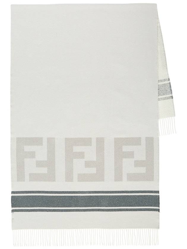 Luxury Fendi Cotton Beach Muffler White