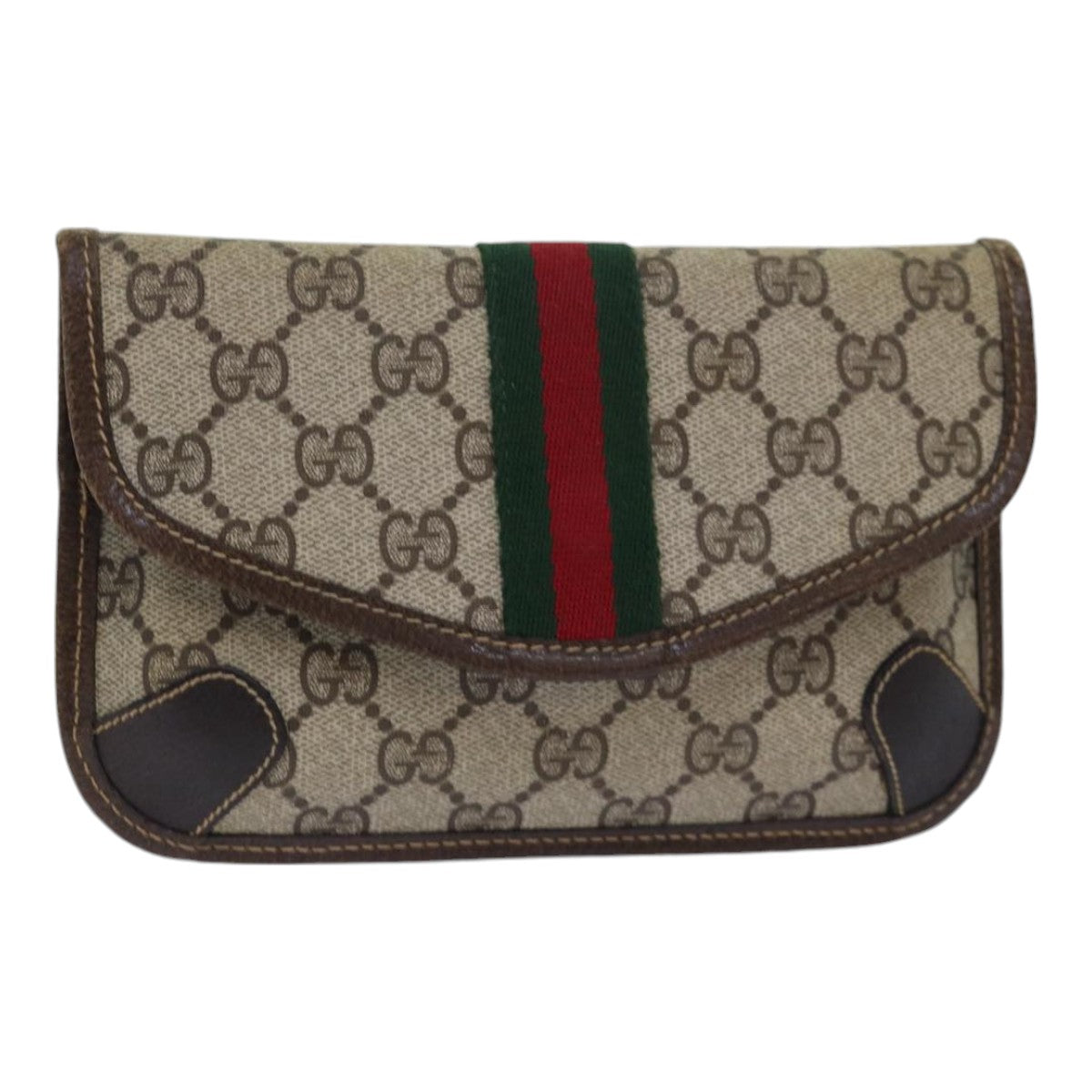 Luxury Gucci Trending 2025 Web  Canvas Clutch Bag