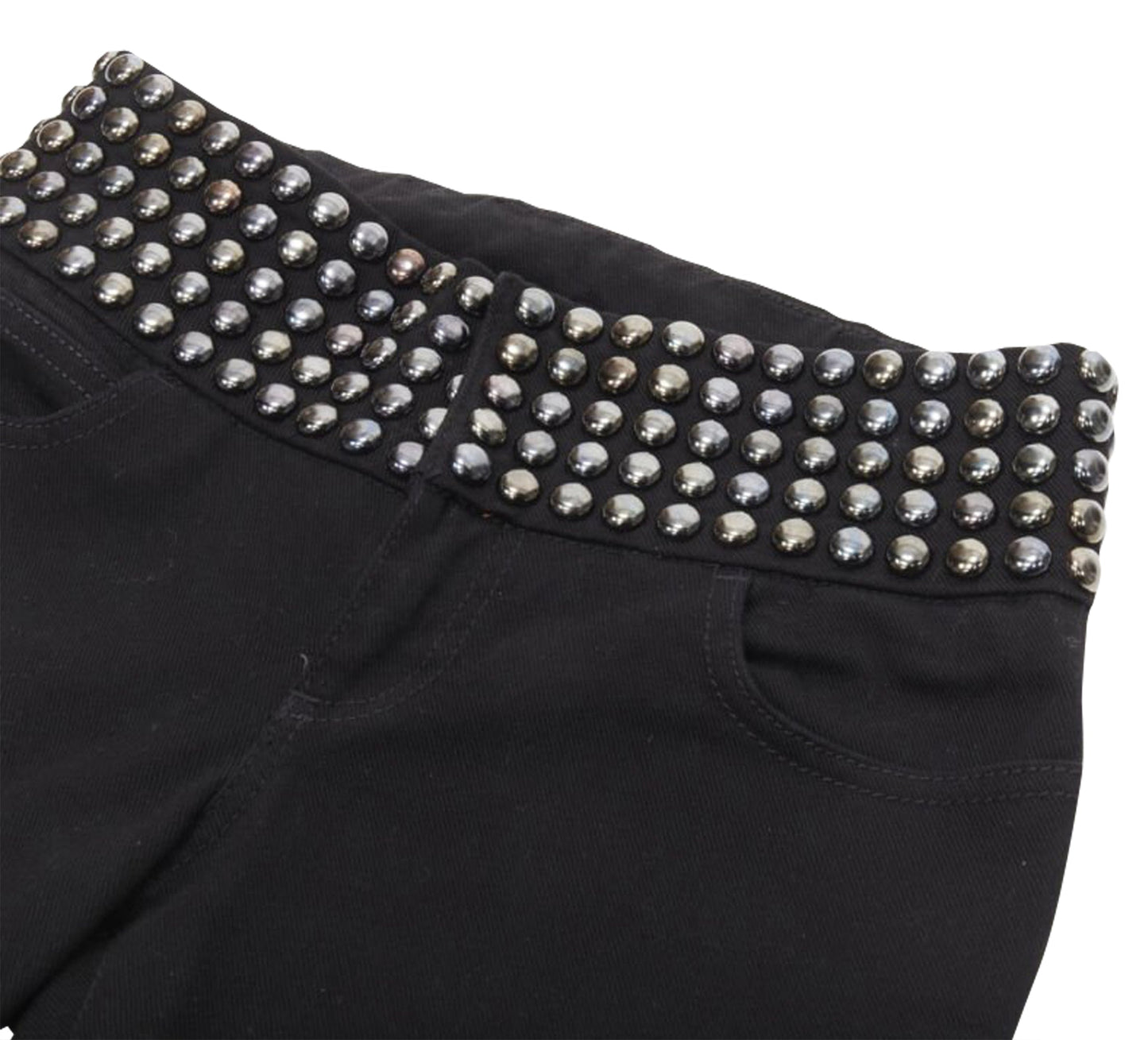 Gucci silver dome stud embellishment waist denim Jeans