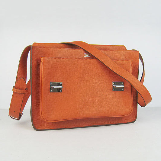 Luxury Hermes Steve H2810 Cow Leather Orange