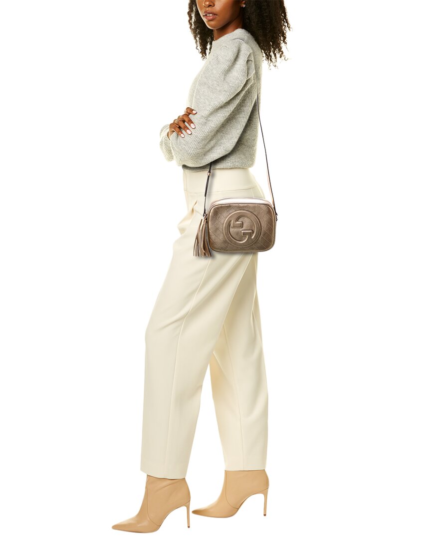 Luxury Gucci Trending 2025 Blondie Small Leather Shoulder Bag