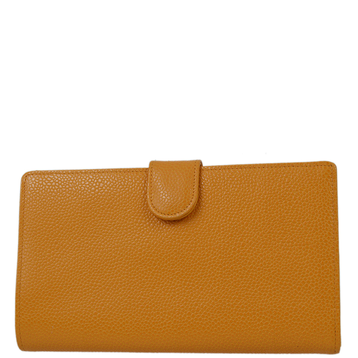 Luxury Chanel 1997-1999 Orange Caviar Timeless Long Wallet