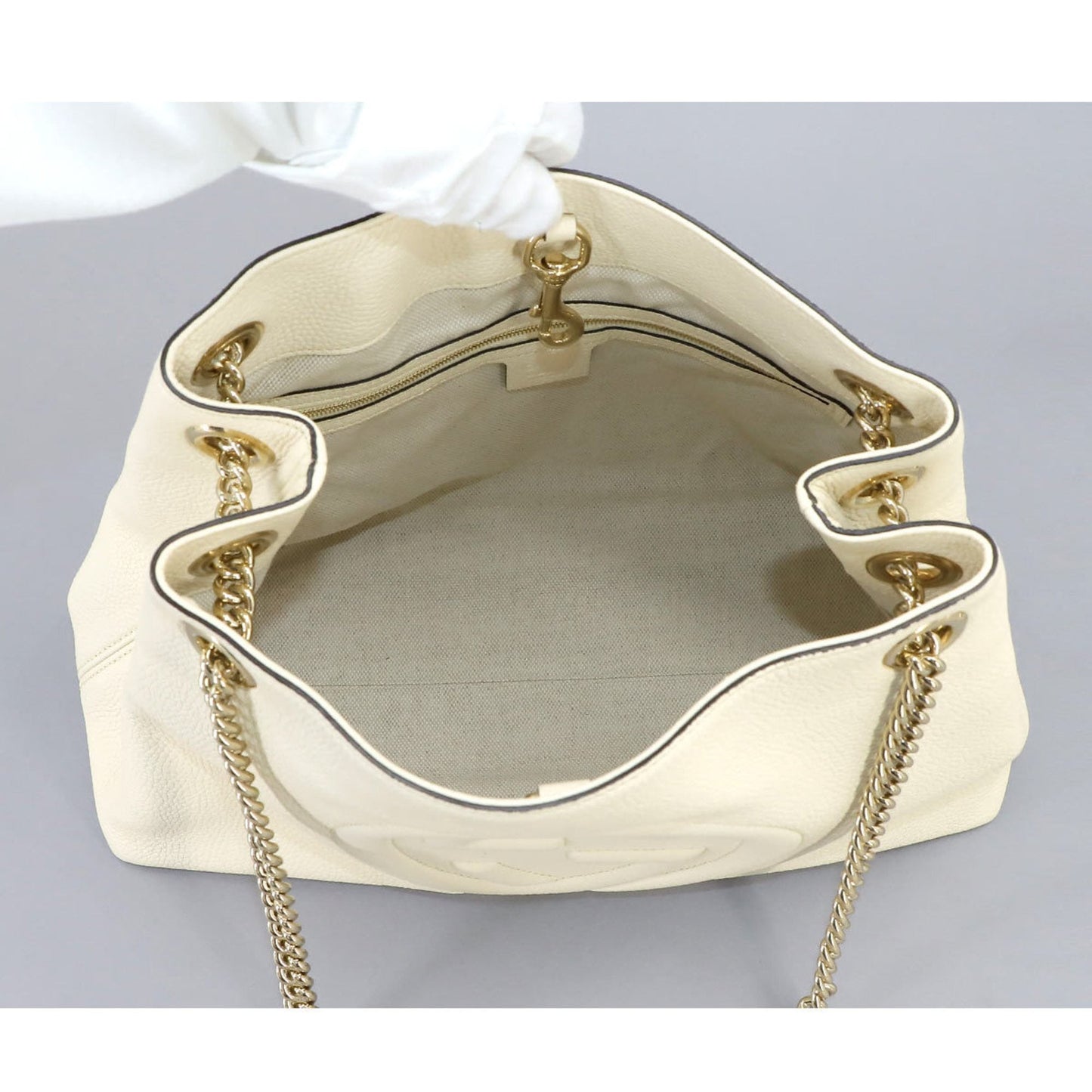 Luxury Gucci Trending 2025 Soho  Leather Tote Bag ()