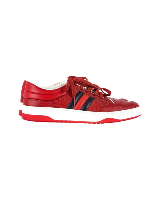 Luxury Gucci Trending 2025 Ronnie Low-Top Sneakers in Red Leather