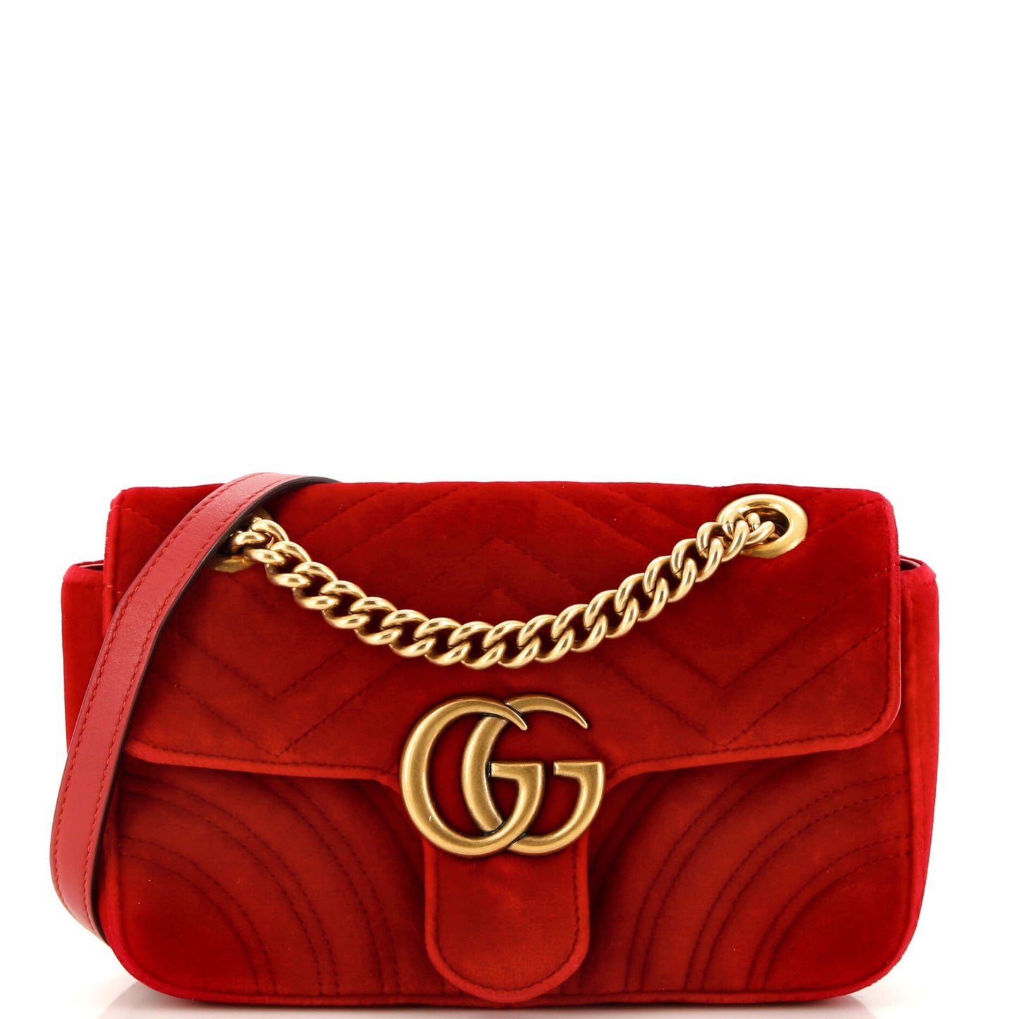 Luxury Gucci Trending 2025 GG Marmont Flap Bag Matelasse Velvet Mini