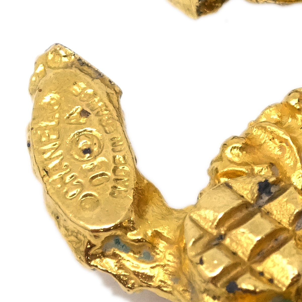 Luxury Chanel CC Earrings Clip-On Gold 93A
