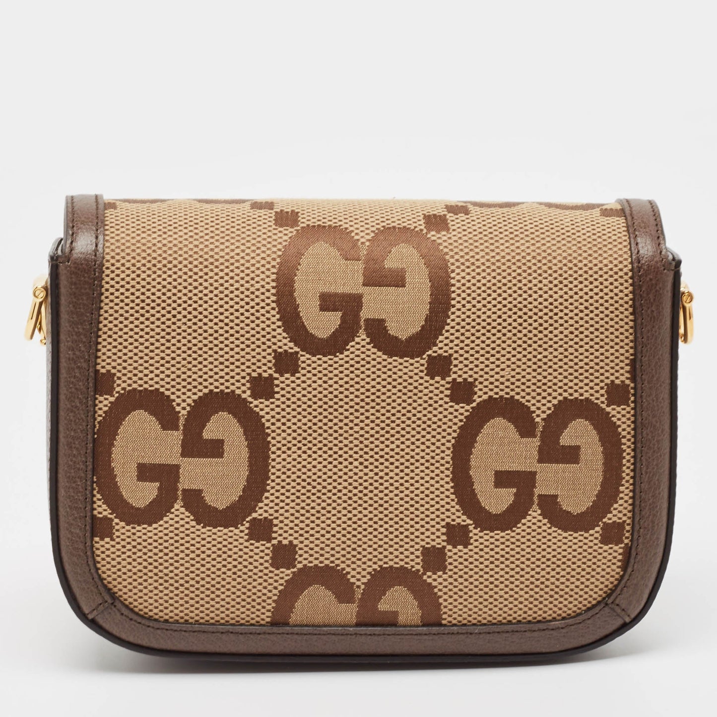 Luxury Gucci Trending 2025 Brown/beige Jumbo Gg Canvas Mini Horsebit 1955 Shoulder Bag..