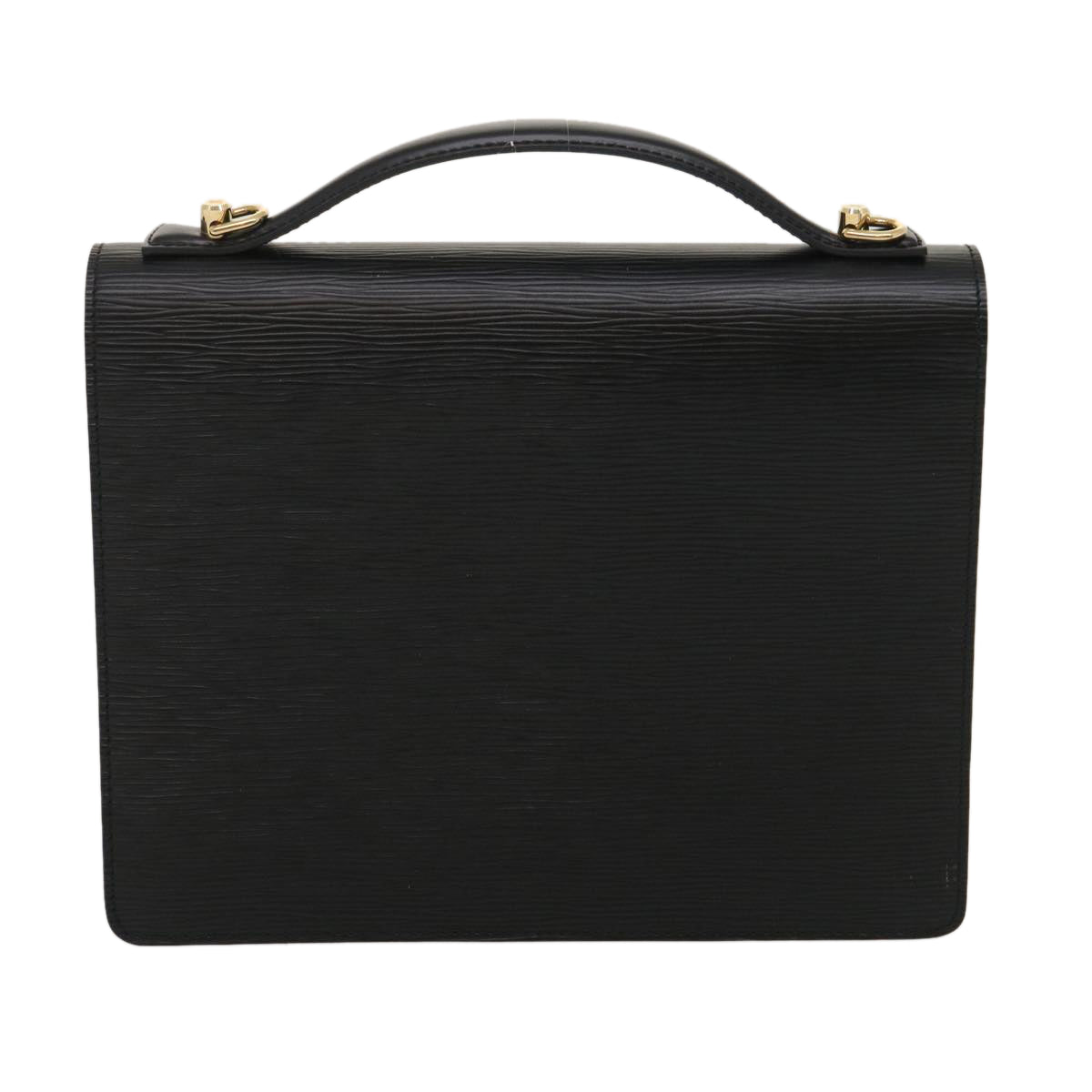 LOUIS VUITTON Epi Monceau Hand Bag 2way Black M52122 LV ch025A