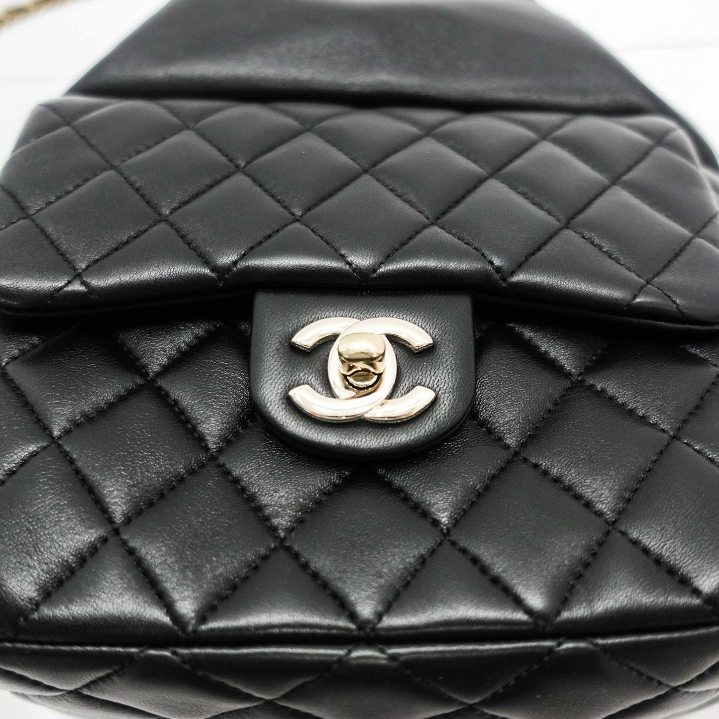 Chanel 2016 Small Black Lambskin Backpack in Seoul