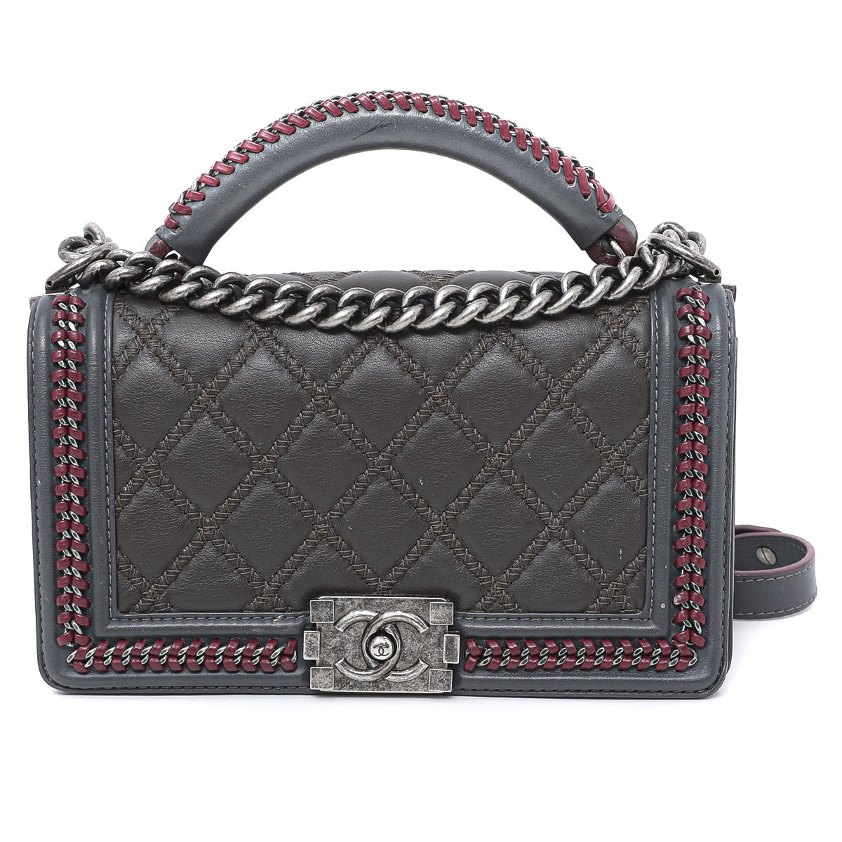 Chanel Bicolor Paris Salzburg Chain Handle Boy