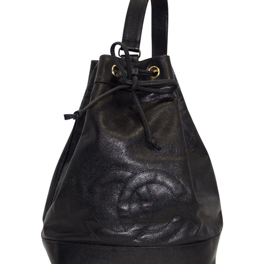 Chanel Caviar Drawstring Sling Bag