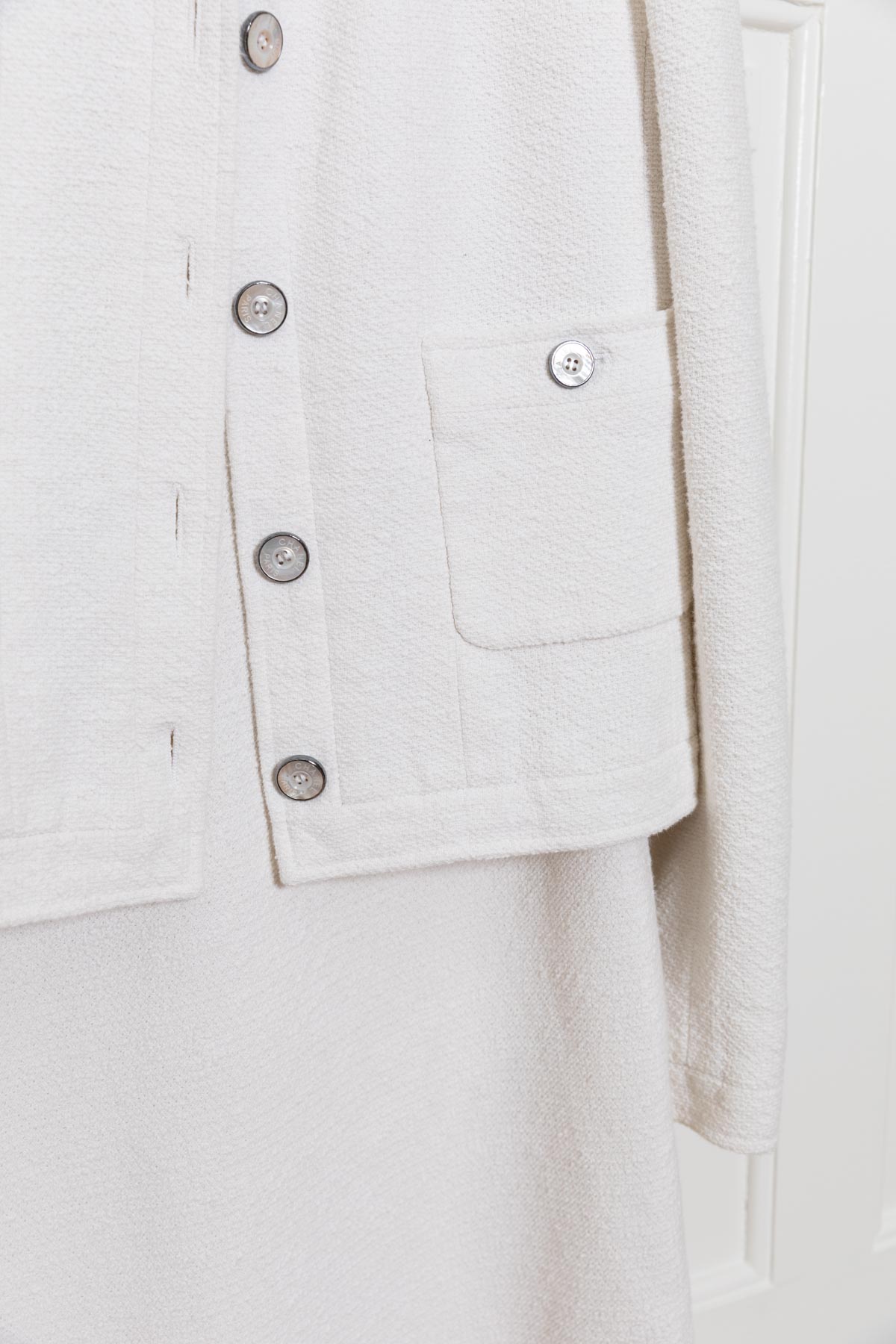 CHANEL Blazer & Dress Tweed White