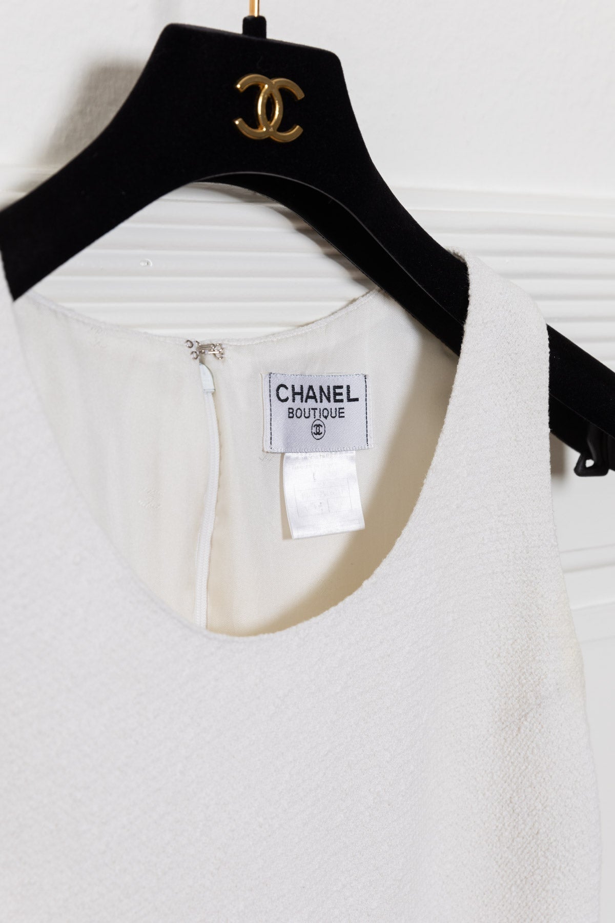 CHANEL Blazer & Dress Tweed White