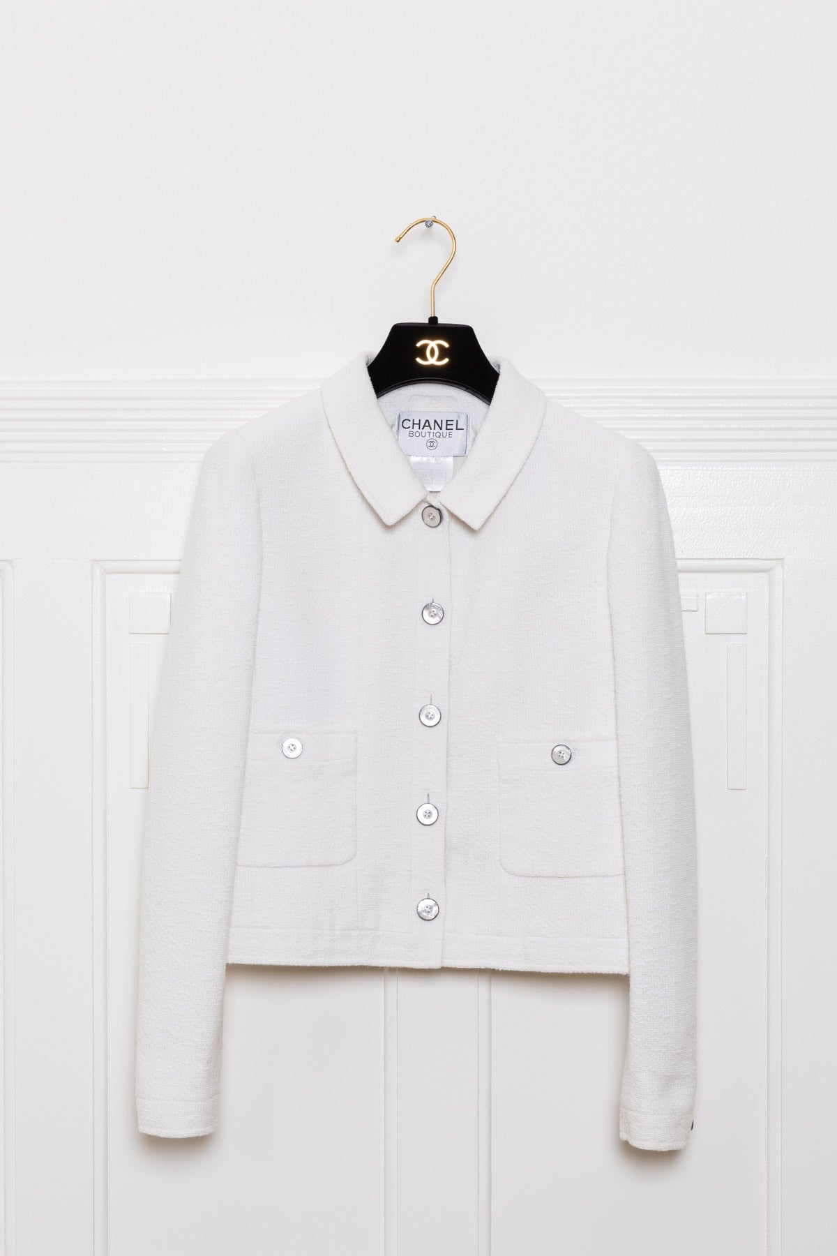 CHANEL Blazer & Dress Tweed White
