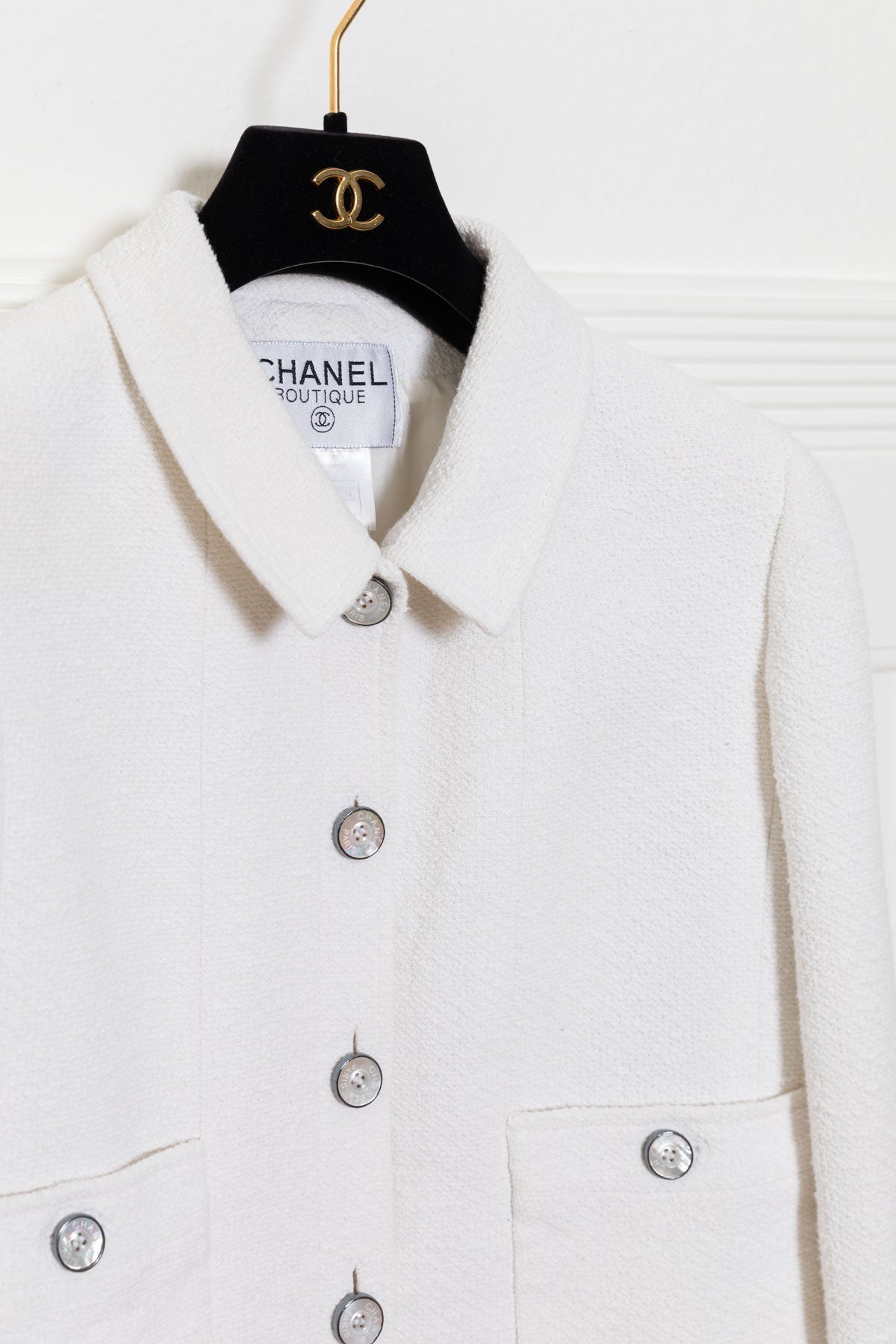 CHANEL Blazer & Dress Tweed White