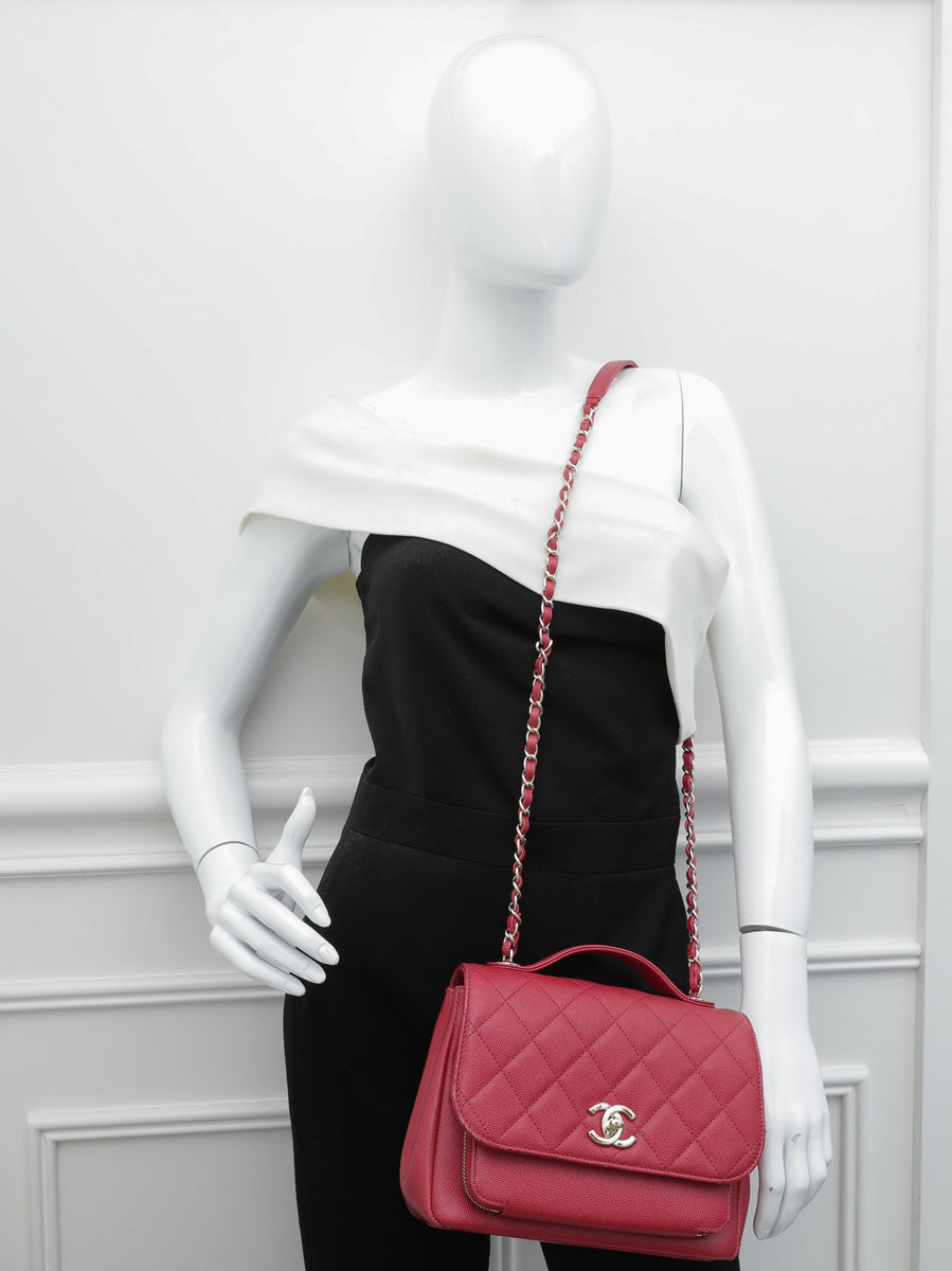 Chanel Red CC Business Affinity Small Bag