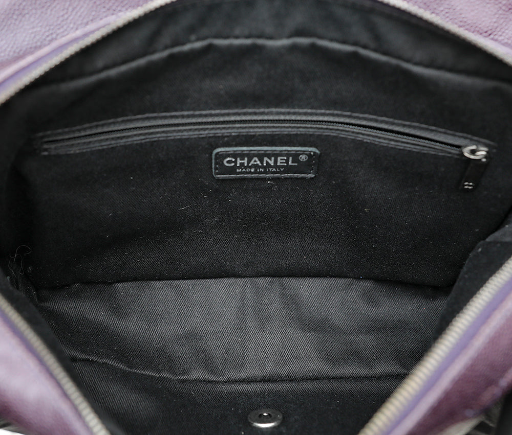 Chanel Violet CC Easy Flap Jumbo Bag