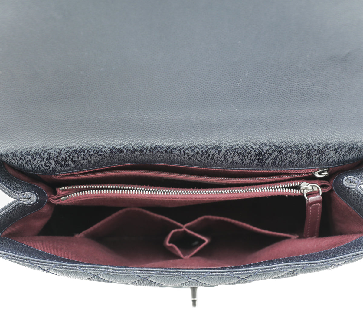 Chanel Navy Blue Coco Handle Maxi Bag