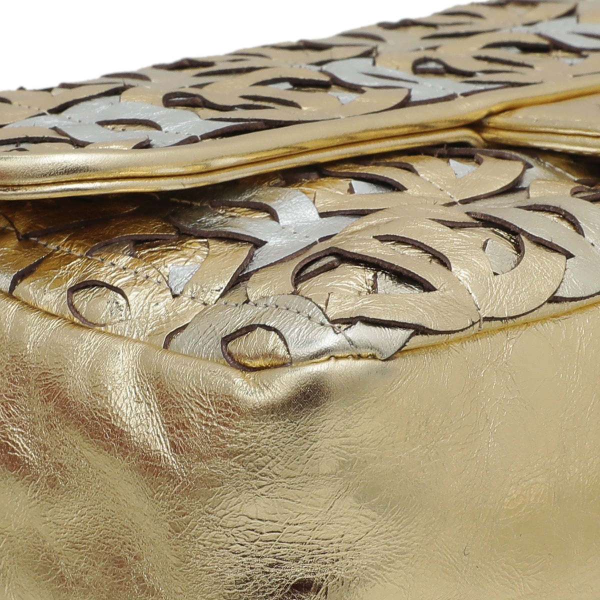 Chanel Gold CC Cut Out Flap Medium Bag