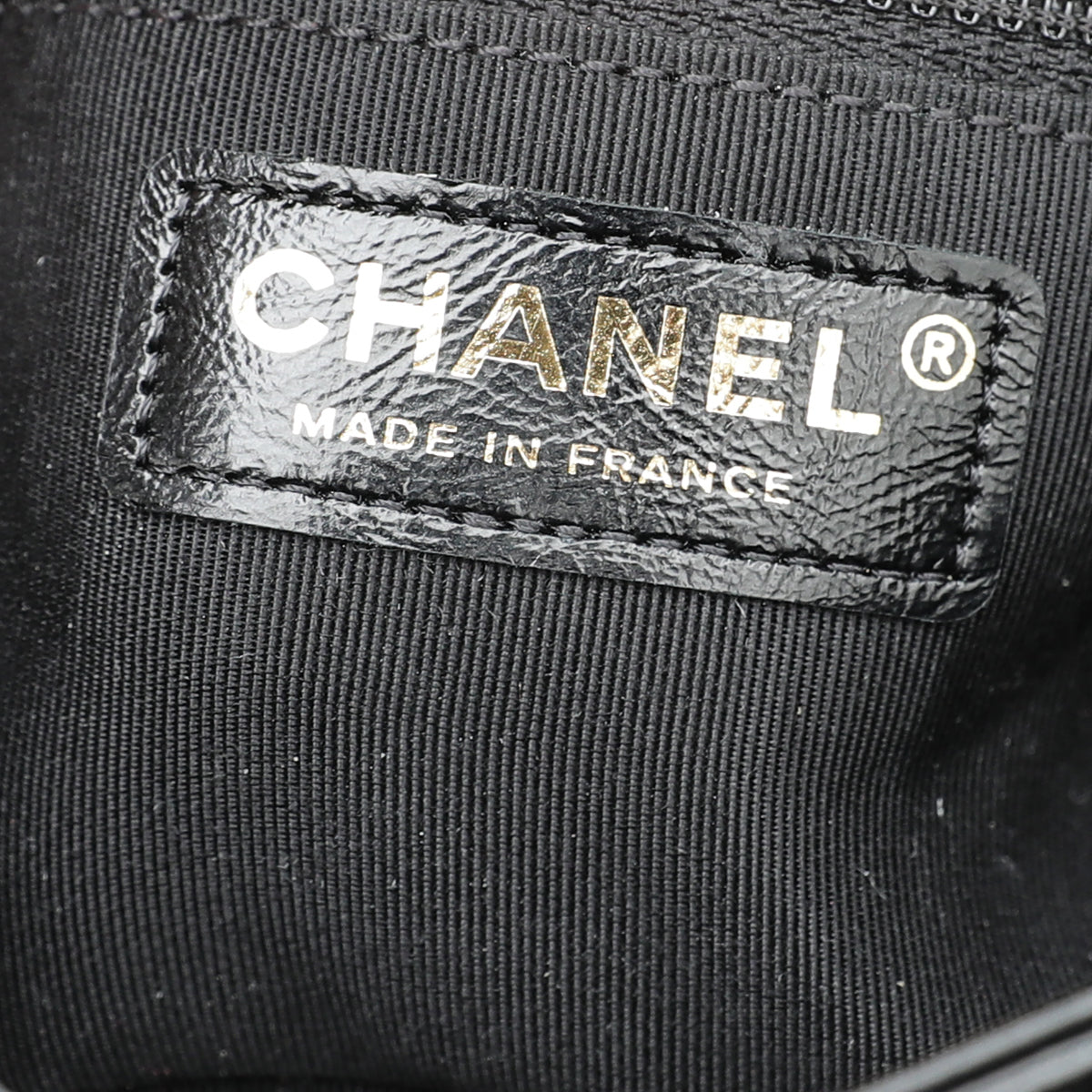 Chanel Black CC Glazed Flap Bag