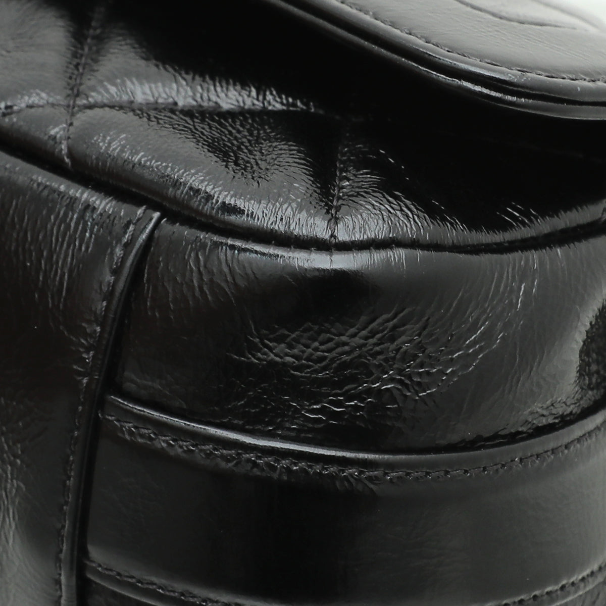 Chanel Black CC Glazed Flap Bag