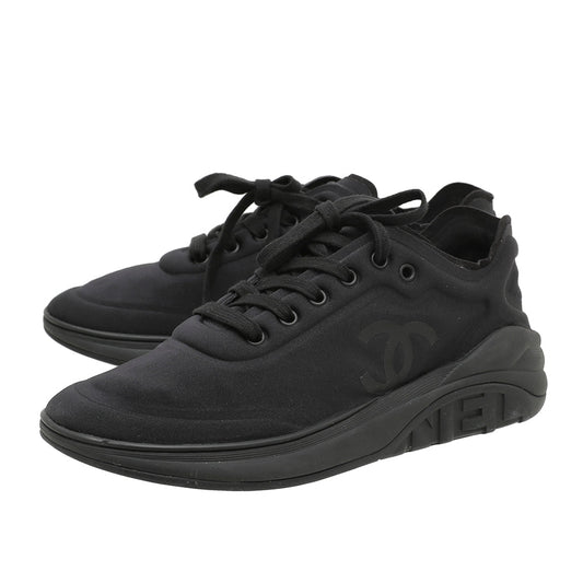 Chanel Black CC Logo Trainer Sneaker 41.5