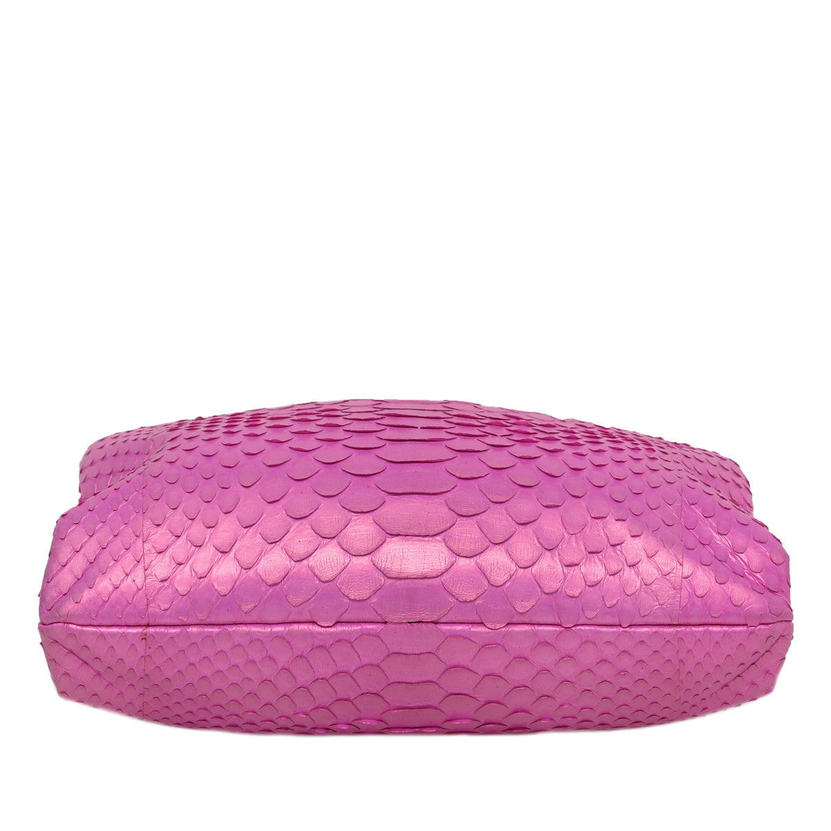 Chanel Pink CC Metallic Python Clutch