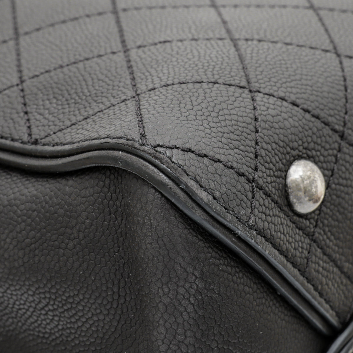 Chanel Black Hampton Convertible Tote Bag