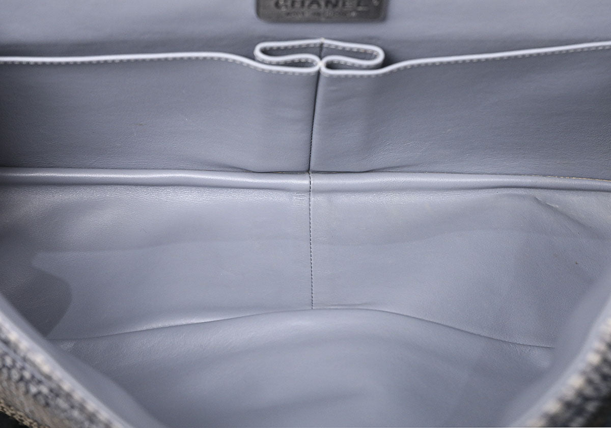 Chanel Gray Python Reissue Large Bag