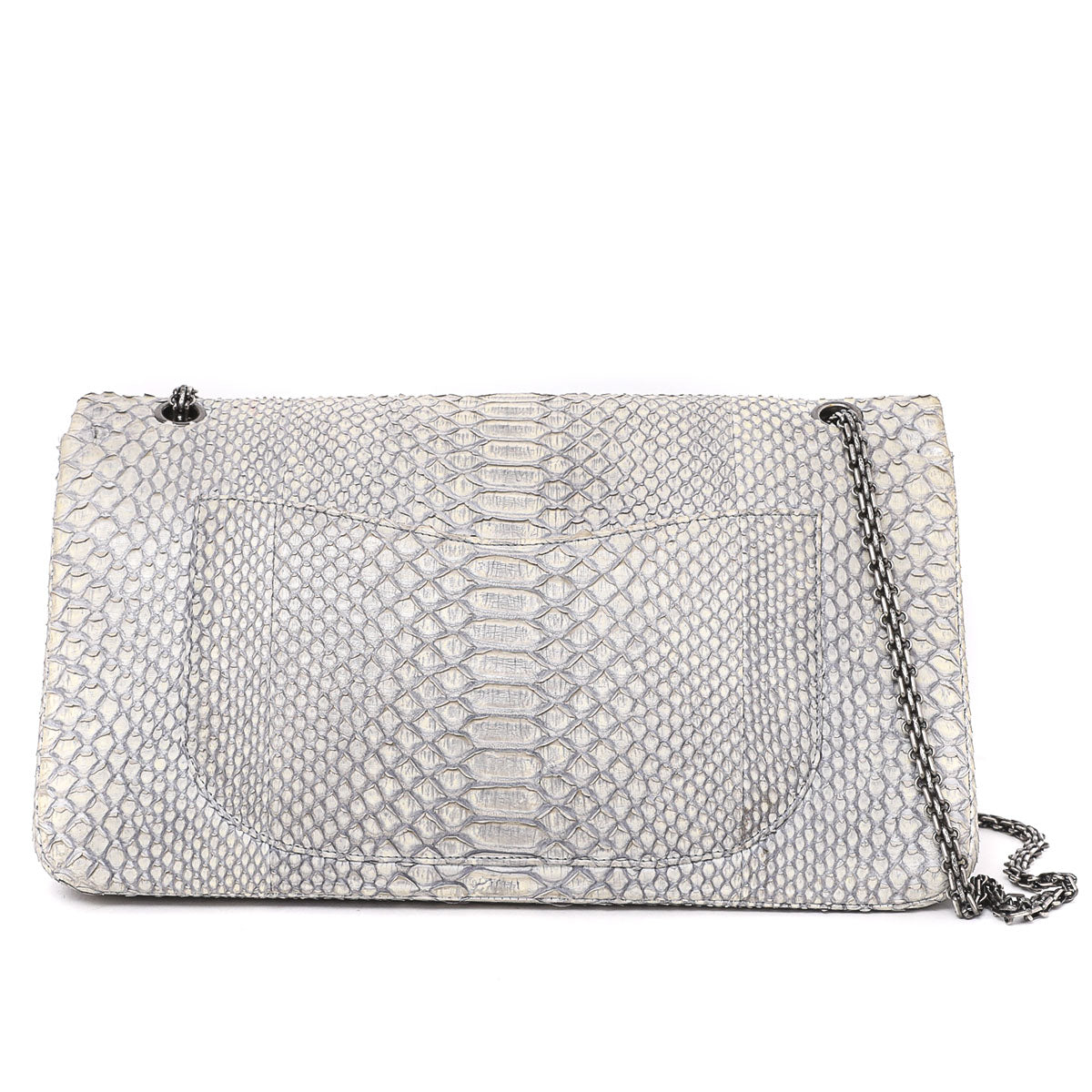 Chanel Gray Python Reissue Large Bag