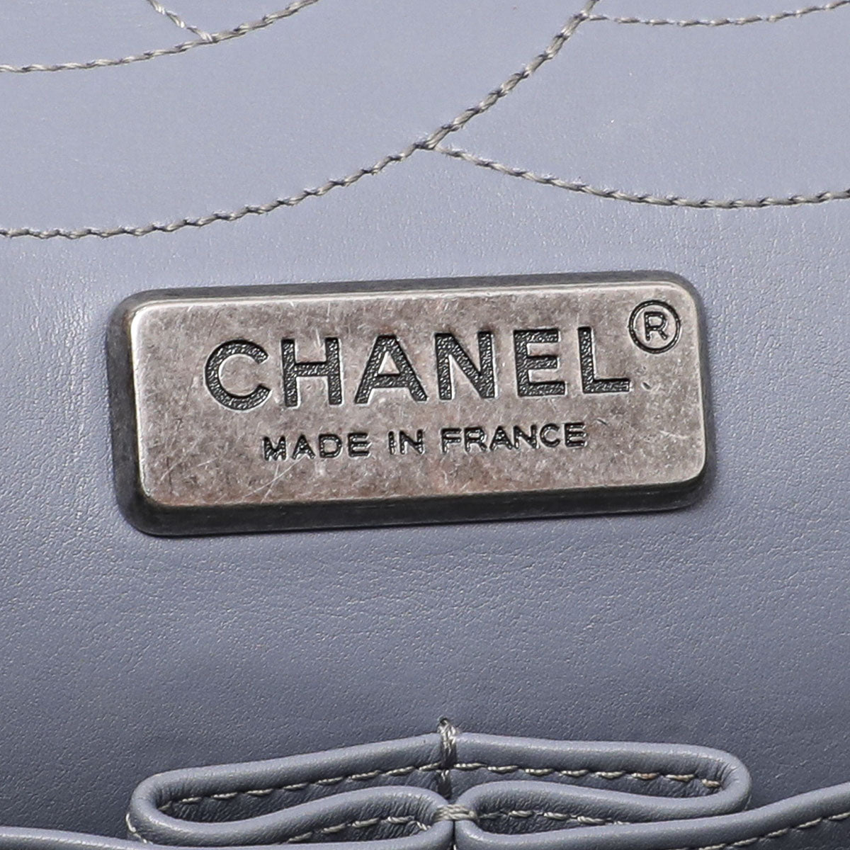 Chanel Gray Python Reissue Large Bag